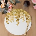 thumbnail image 3 of Yellow Botanical Round 15 Inch Placemats Set of 2, Watercolor Spring Eucalyptus Leaves HeatResistant Non Slip Place Mats for Dining Table, Wipeable Braided Kitchen Table Mats for Housewarming, 3 of 9