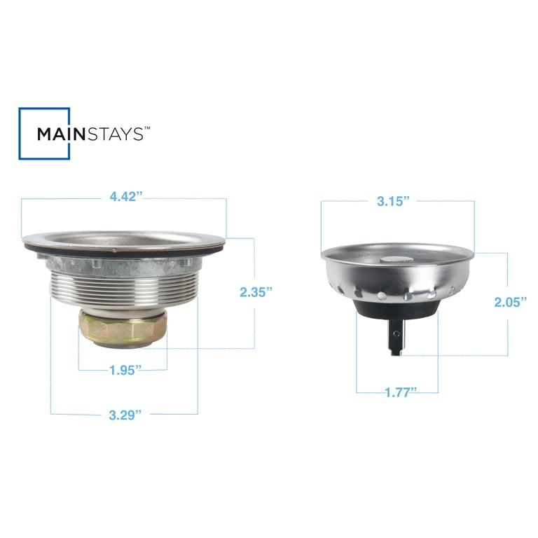 Mainstays Stainless Steel Sink Basket and Strainer Assembly photo 4