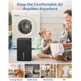 thumbnail image 6 of Dehumidifier 95 Oz for Home 800 Sq Ft Quiet Small Dehumidifiers Bedroom Bathroom Basement Closet RV Auto Shut Off LED Light Black, 6 of 6