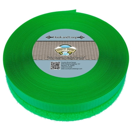 

Country Brook Design® Hot Green Sew On Hook And Loop (1 inch 50 yards)