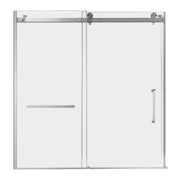 Kingston SSD60608SR8 Toledo 60" W x 60" H Right Handed Tub Door in Brushed Nickel