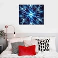 thumbnail image 5 of Nawypu Green Blue Aurora Wall Art Northern Light Canvas Prints on Picture Aurora Borealis Nature Starry Scenery Landscape Painting Modern Wall Decor for Home Bathroom Bedroom,floral,Print, 5 of 6