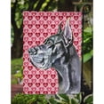 thumbnail image 3 of Black Great Dane Hearts Love and Valentines Day Garden Flag, 3 of 5