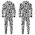 thumbnail image 2 of BJUTIR Men Dad Family Sets Cow Prints Hooded Zipper Jumpsuit Family Outfit Festive Pajama Sets, 2 of 9