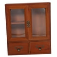 thumbnail image 6 of HOMEMAXS Wooden Wall Cabinet for Storage Use Brown Vintage Style Double Doors Kitchen Furniture 18.9x11.8x3.1 Inches, 6 of 8