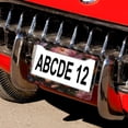 thumbnail image 5 of 2 Pcs Set Roses Tulips Peonies Violets And Lilies License Plate Frame Abstract Wild Flowers Funny License Plates Quality Aluminum 2 Round Holes for Us Standard Vehicles, 5 of 6