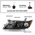 thumbnail image 6 of For 2007 2008 2009 Toyota Camry Black Projector Headlight Assembly Headlamps L+R, 6 of 7