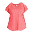 thumbnail image 2 of Terra & Sky Women's Plus Size Burnout Raglan Cold-Shoulder T-Shirt, 2 of 5