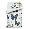 thumbnail image 2 of Butterfly and Leaves Pattern Duvet Cover and Pillowcase Set for Single Bedding, Bedroom Accessories for Kids Teens, 2 of 5