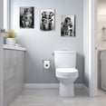 thumbnail image 5 of ZHONGYUTONG Funny Bathroom Animal Wall Art 3 Pieces Cute Tiger Elephant Lion Reading Newspaper on Toilet Poster Black White Canvas Prints for Rustic Restroom Framed (16.00" x 24.00" x 3PCS), 5 of 7