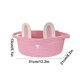 thumbnail image 3 of Cesta de almacenamiento para conejos de Pascua - Cesta de tela tejida blanca, rosa o azul para huevos, juguetes, aperitivos, organización de escritorio, 12,2x8,2 pulgadas, 3 of 6