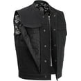 thumbnail image 4 of First Mfg Co - Highland V2 - Men's Motorcycle Biker Riding Black Canvas Vest - 2X Large - Armor Pockets, 4 of 5