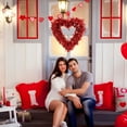 thumbnail image 6 of ToyKingdee Valentine s Day Wreaths with Lighted- Heart Wreaths for Front Door Valentines Decorations Heart Shaped Tinsel Wreath and LED Light for Wedding Proposal Engagement Party, 6 of 6