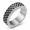 Silver, variant on Unisex Dragon Scale Spinner Ring, Stainless Steel Modern Industrial Style, Sizes 6-13, Layered Texture, Three Color-Tone Options for Dinners, Weekends and Gift for Him or Her