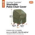thumbnail image 3 of Classic Accessories Montlake FadeSafe Water-Resistant 25.5 Inch Stackable Patio Chairs Cover, Heather Fern, 3 of 15