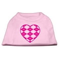 thumbnail image 6 of Pet Dog  Cat Shirt Screen Printed, "Argyle Heart Pink", 6 of 8