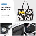 thumbnail image 3 of Xecao Cow Skin 2 for versatile beach bag for women includes zipper pockets and waterproof material, ideal for vacations and adventures., 3 of 7