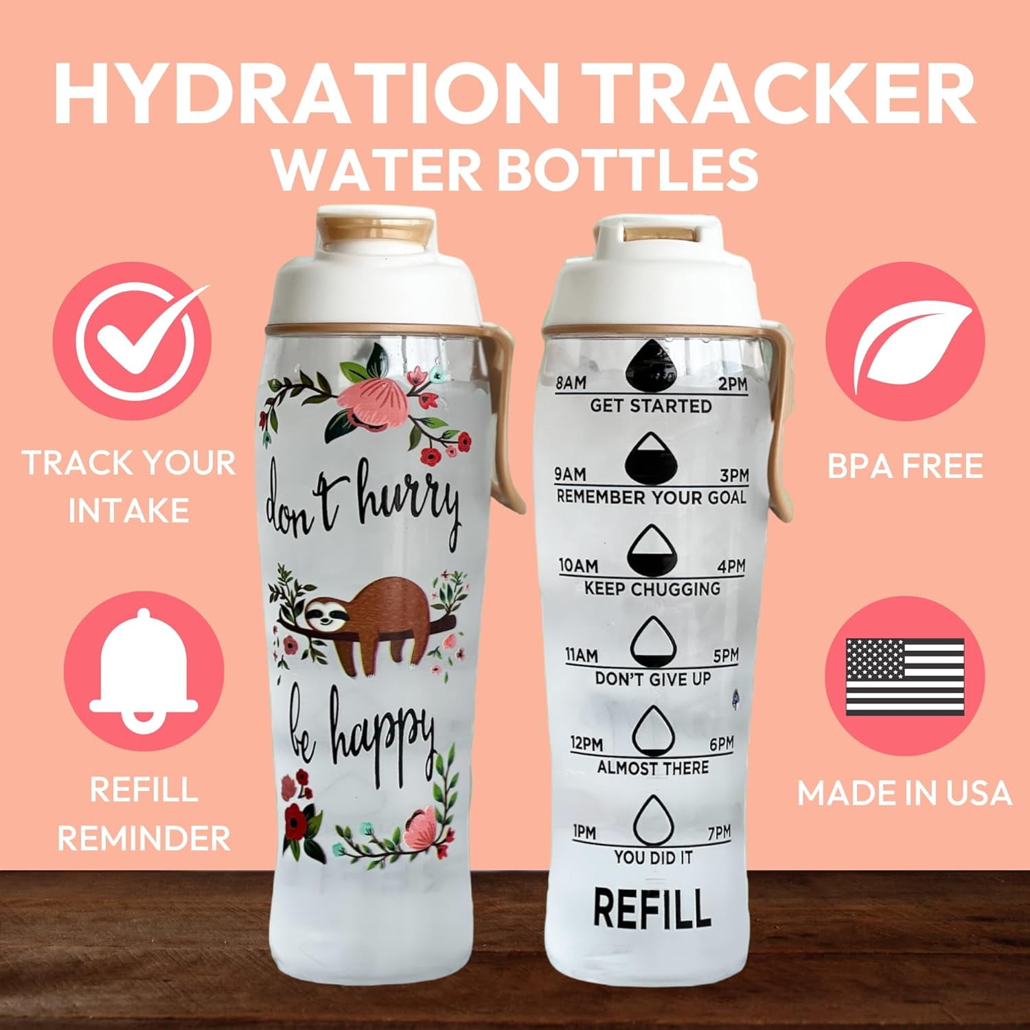 Water Bottles with Times To Drink | Motivational Water Bottle with Time  Marker | BPA Free Gym Water …See more Water Bottles with Times To Drink 