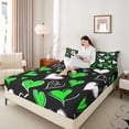 thumbnail image 4 of Castle Fairy Female Men Adults Cute Love Heart Twin Sheet Sets,Black Green Bedding, 4 of 7