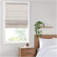 thumbnail image 2 of JERFIT Natural Roman Shades 27x64 Inch, Linen Blend Light Filtering Window Shades, Cordless Fabric Shade with Easy Install Hardware, 2 of 10