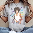 thumbnail image 2 of Whitney Houston Rainbow Scribbles Crew Neck Short Sleeve Natural Men's T-Shirt, 2 of 5