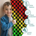 thumbnail image 3 of Blackout Kids Curtains,Rainbow Color Checkered Pattern Childrens Insulated Curtains Set Of 2,Bedroom Essentials,Toddler Room Decor 42"x54", 3 of 5