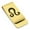 Gold, variant on Stainless Steel Leo Zodiac Sign (Lion) Classic Slim Money Clip Credit Card Holder