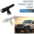 thumbnail image 4 of Pack-2 Car Heater Inlet Hose Fitting Replacement, Three-way T-connector Joint Accessories, Compatible with Select Cadillac Chevrolet GMC Models OEM #15055343 15055342 (Black & White), 4 of 5