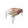 thumbnail image 2 of Spring Easter Tablecloth Rectangle Table Cloth 60x84, Waterproof Tablecloth Outdoor Table Cloth, Colorful Eggs Bunny Botanical Floral Washable Table Cover for Kitchen Dinning Party, 2 of 8