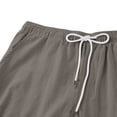 thumbnail image 5 of DDAPJ pyju Mens Cotton Linen Shorts Casual Drawstring Elastic Waist Lightweight Breathable Bermuda Summer Beach Short Pant for Men Gray M, 5 of 7