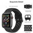 thumbnail image 3 of LEIXIUER Silicone Band for Apple Watch Bands 40mm 45mm 41mm 44mm 42mm 38mm Sport Breathable Extra-Soft Silicone Wristband Men Women Replacement Bands for iWatch Band Series 7 6 SE 5 4 3 2 1, 3 of 9