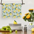thumbnail image 2 of Blue Lemon Flower Floral Summer Kitchen Towels Dish Towels, 18x26 Inch Seasonal Spring Decoration Hand Towels Set of 2, 2 of 6