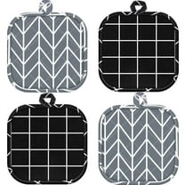Pot Holders for Kitchen Heat Resistant Potholder, Potholder Clearance, Hot Pads for Kitchen, Trivet for Cooking and Baking (Pack of 4, Multicolor)