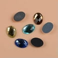 thumbnail image 4 of U8MO Oval Flatback Crystal Glass Cabochons Faceted Rhinestones 6x8/8x10/10x14/13x18mm-Black-13x18mm (10pcs), 4 of 4