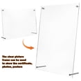 thumbnail image 3 of OFFIGAM Acrylic Photo Frame White Clear Desktop Stand for Office Home Certificate and Photo Display, 3 of 8