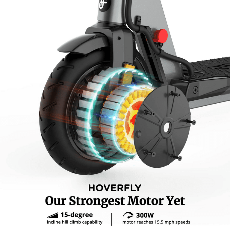 HOVERFLY Electric Scooter, 6.5/8.5 Pneumatic Tire, Max 7/12/15/18 Mile &  15.5 Mph Speed by 200W/250W/300W Motor, Aluminum Alloy Frame, Cruise