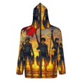 thumbnail image 2 of Attack On Titan Full Zip Hoodies Hooded Long Sleeve Jacket Lightweight Sweatshirt Warm Winter Coats M, 2 of 6