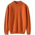 thumbnail image 5 of NAISIBABY Boys Girls Sweater, Long Sleeve Crew Neck Basic Solid Fall Winter Casual Warm Tops Orange 10-12T, 5 of 6