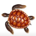 thumbnail image 1 of "Adorno de tortuga marina para colgar en pared - Color rojo intenso, artesanía en hierro con acabado barnizado, ideal para decorar tu hogar u oficina. Incluye gancho para fácil instalación. ¡Perfecto, 1 of 7