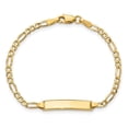 thumbnail image 4 of 14k Yellow Gold Bracelet ID Figaro 4.5 mm 6 in Semi-Solid Polished, 4 of 4
