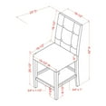 thumbnail image 6 of Furniture of America Alana Transitional Upholstered Counter Height Dining Chairs - Set of 2, White Gray, 6 of 6