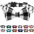thumbnail image 1 of Collar antiestrangulación para gatos, collar para gatos con cascabel y pajarita, lindos collares para gatitos y gatos, 1 paquete, negro, 1 of 5