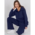 thumbnail image 5 of Women 2 Piece Outfits Fall Fashion Airport Wide Leg Pants Lounge Set Leisure Travel Vacation Clothes Sweatsuits L, 5 of 10