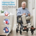 thumbnail image 4 of Wheelchair Seat Cushions, WANALIT Washable Waterproof Foam Waffle Surgery Cushion Foam Seat Pad for Relieve Sciatica Back Tailbone Pressure Sore & Ulcer Pain with Lumbar Support for Chair-Black, 4 of 7