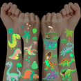 thumbnail image 1 of Tatuaje De Dinosaurio Infantil, Tatuaje Infantil para Niños Y Niñas, 10 Hojas De Tatuaje Fluorescente, Pegatina De Dinosaurio Luminosa para Cumpleaños De Niño Juguete De Dinosaurio Regalo, 1 of 5
