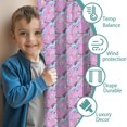 thumbnail image 3 of Blackout Kids Curtains,Pink Cartoon Unicorn Flower Pattern Childrens Insulated Curtains Set Of 2,Bedroom Essentials,Toddler Room Decor 42"x84", 3 of 5
