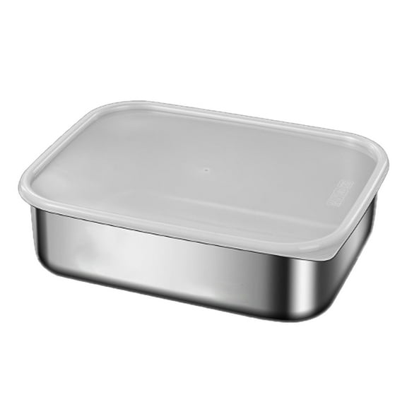 Large Capacity Stainless Steel Storage Container Leak Proof Lunch Box with Lid Metal Crisper for Home and Office