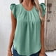 thumbnail image 3 of Camisetas de Manga Corta de Verano para Mujeres, Manga de Cuello Redondo Casual de Moda para Fiesta, Fecha Y Diario, 3 of 4