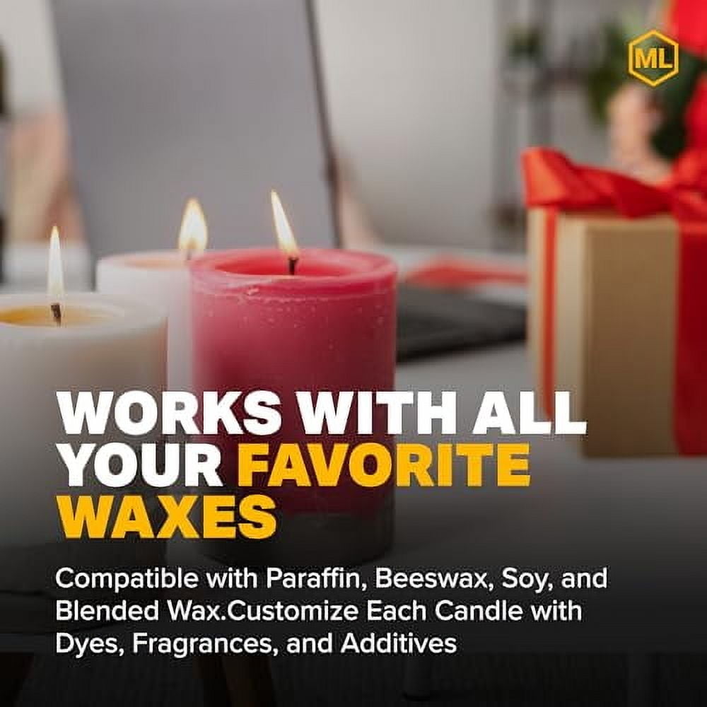 Mann Lake Flat Top Votive Candle Mold, 4-Cavity Flexible Reusable Rubber Mold for Handmade Paraffin, Beeswax, and Soy Wax Candles, Easy-Release, Heat-Resistant, Durable Mold for Cr
