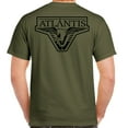 thumbnail image 2 of Stargate Atlantis Pegasus Logo Double Sided Military Green Adult Shirt-Large, 2 of 3